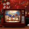 Christmas Snow Globes, Christmas Decorations Retro Style TV Lantern, Musical Snow Globes with Timer, Television Lighted Snow Globe for Thanksgiving Party Table Home Indoor Decor(Deer, Church)